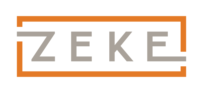 the logo for zeken, a company that makes a variety of products at The Zeke